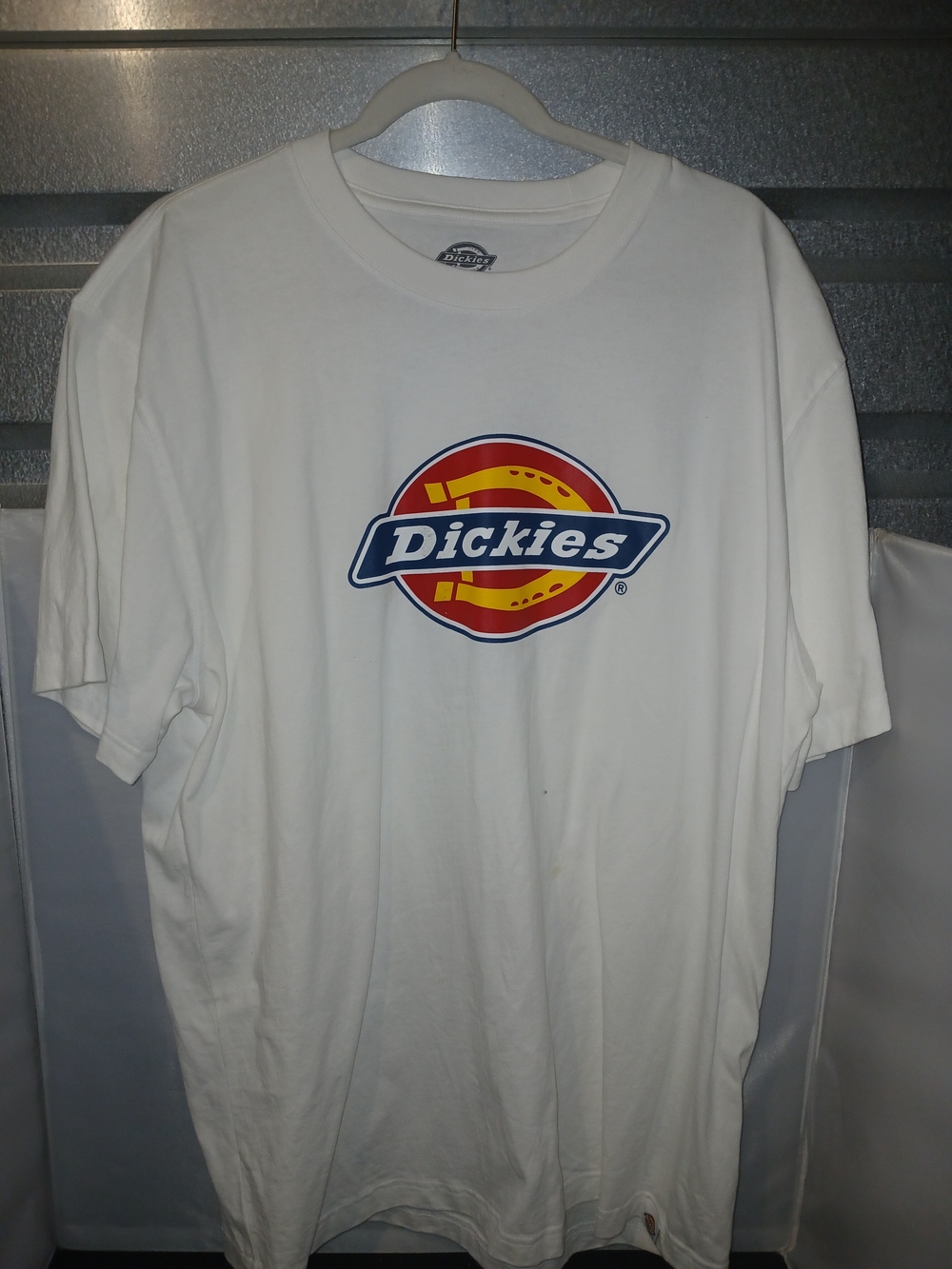 Dickies Classic Oxpass Icon Logo Graphic T-Shirt White Size XL Workwear Skate